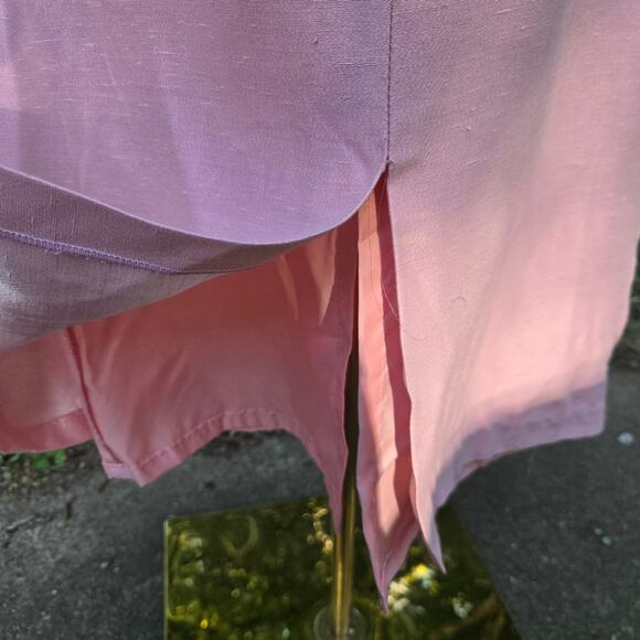 Vtg 50s 60s Fairy Regency Pink Beaded Midi Dress 11/12 Made in USA Evening Gown - Picture 4 of 12